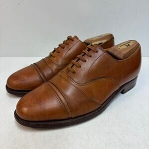 RARE Crockett & Jones x Polo Ralph Lauren Brown Oxford VGUC Made in England 8 D